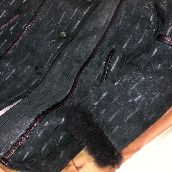 Designer shearling jacket - Picture 4 of 8